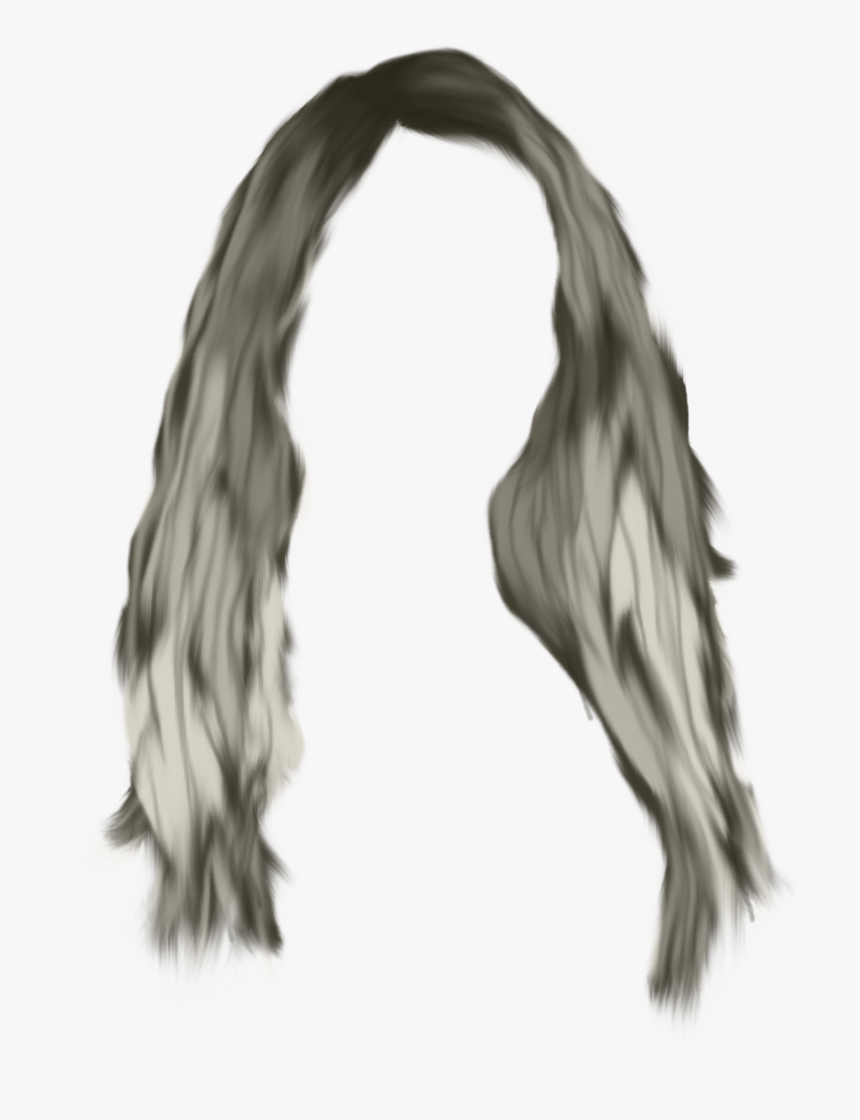 Hair Wig Png - Long Grey Hair Pn