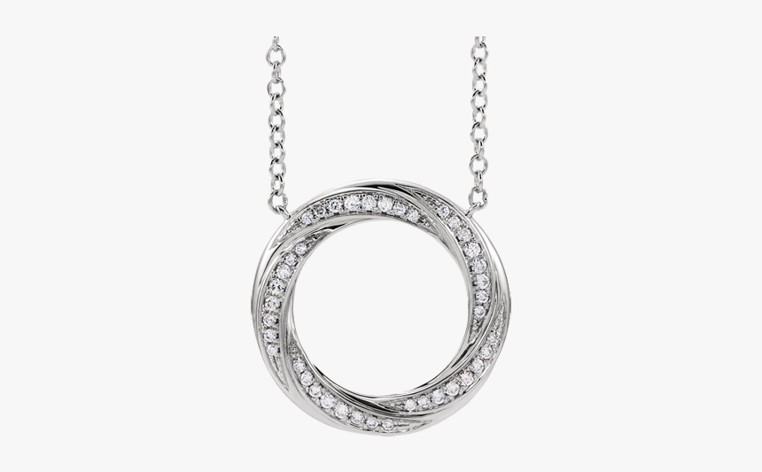 Gold &amp; Diamond Circle Necklace - Locket