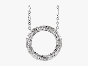 Gold & Diamond Circle Necklace - Locket
