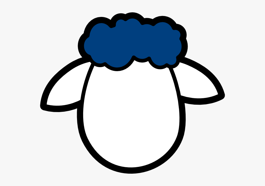 Blue Counter Sheep Svg Clip Arts - Outline Sheep Head Clipart