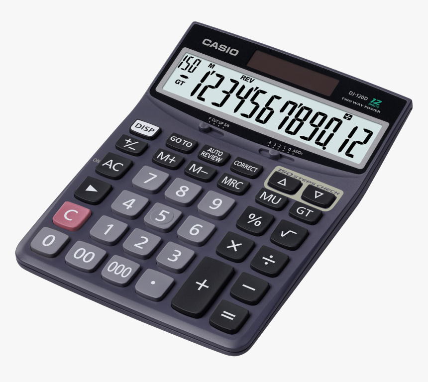Calculator Png Free Download - Casio Dj120d