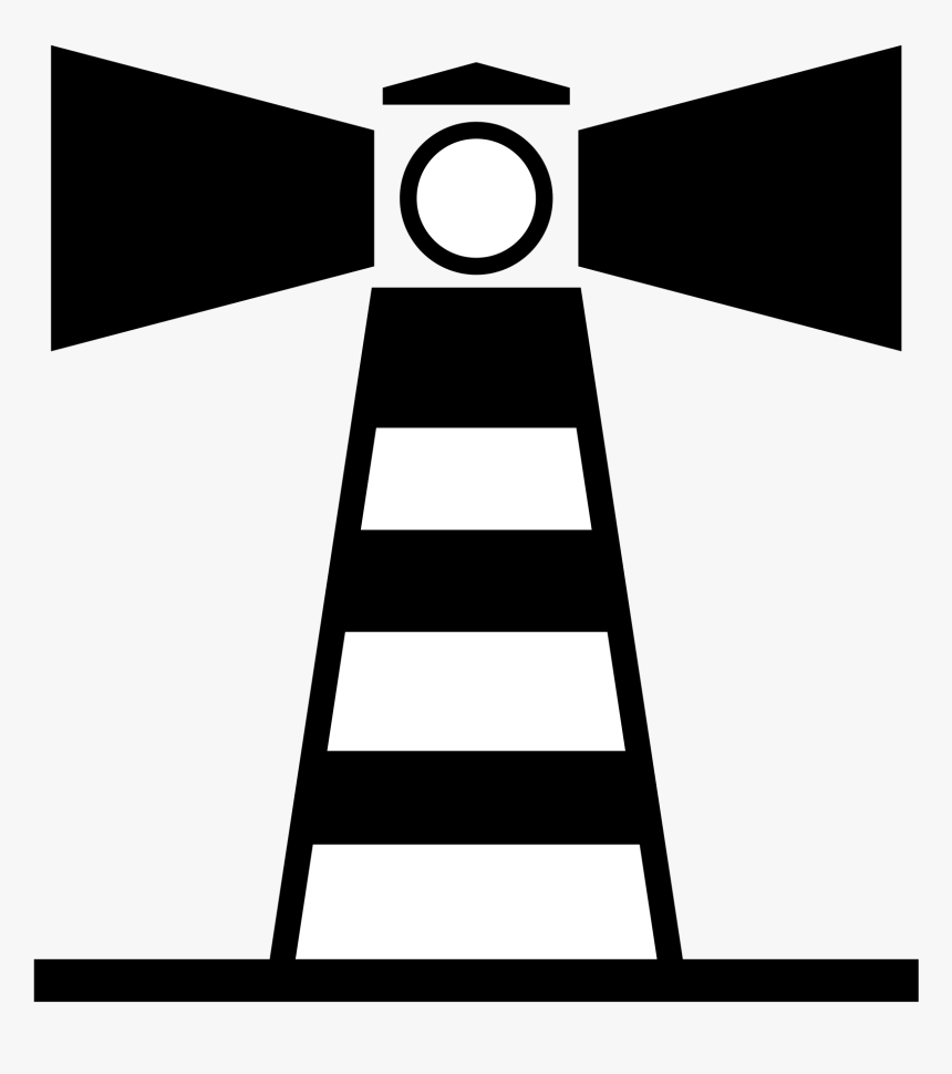Clip Art Black And White Download Black And White Lighthouse - Map Symbol For A Lighthouse