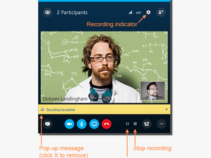 Skype For Business Recording Notification