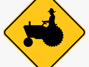 Tractor Crossing Icon Warning Trail Sign - Warning Sign Tractor