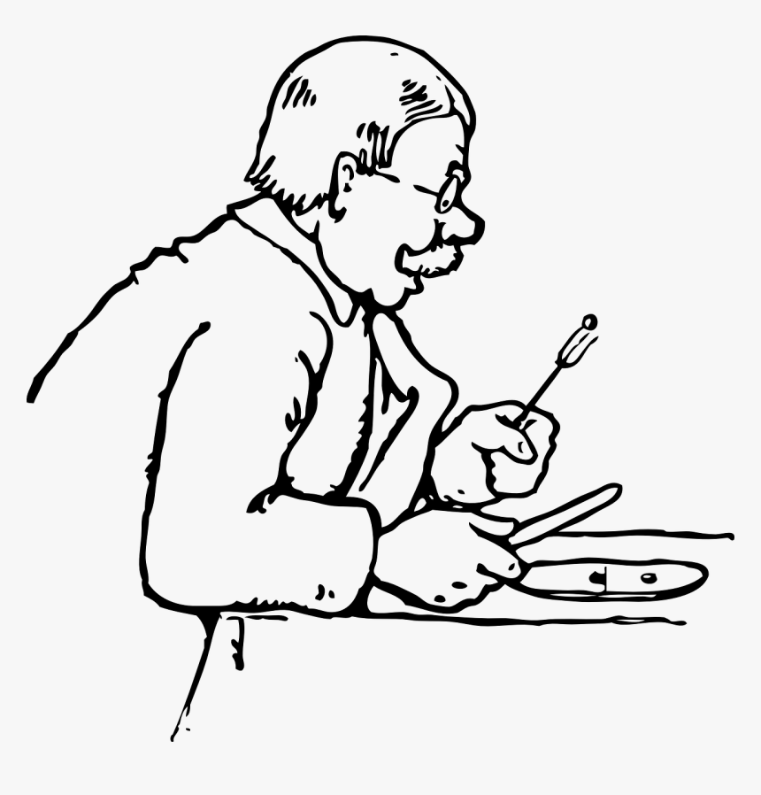 Person Eating Clipart - Old Peop