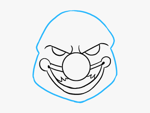 How To Draw Scary Clown - Clown Png Draw