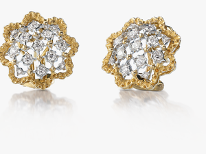 Rombi Button Earrings - Round Diamond Earring Designs
