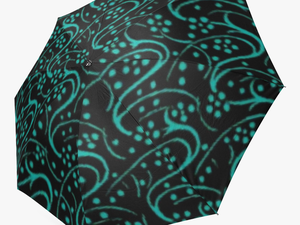 Vintage Swirl Floral Teal Turquoise Black Custom Auto - Umbrella