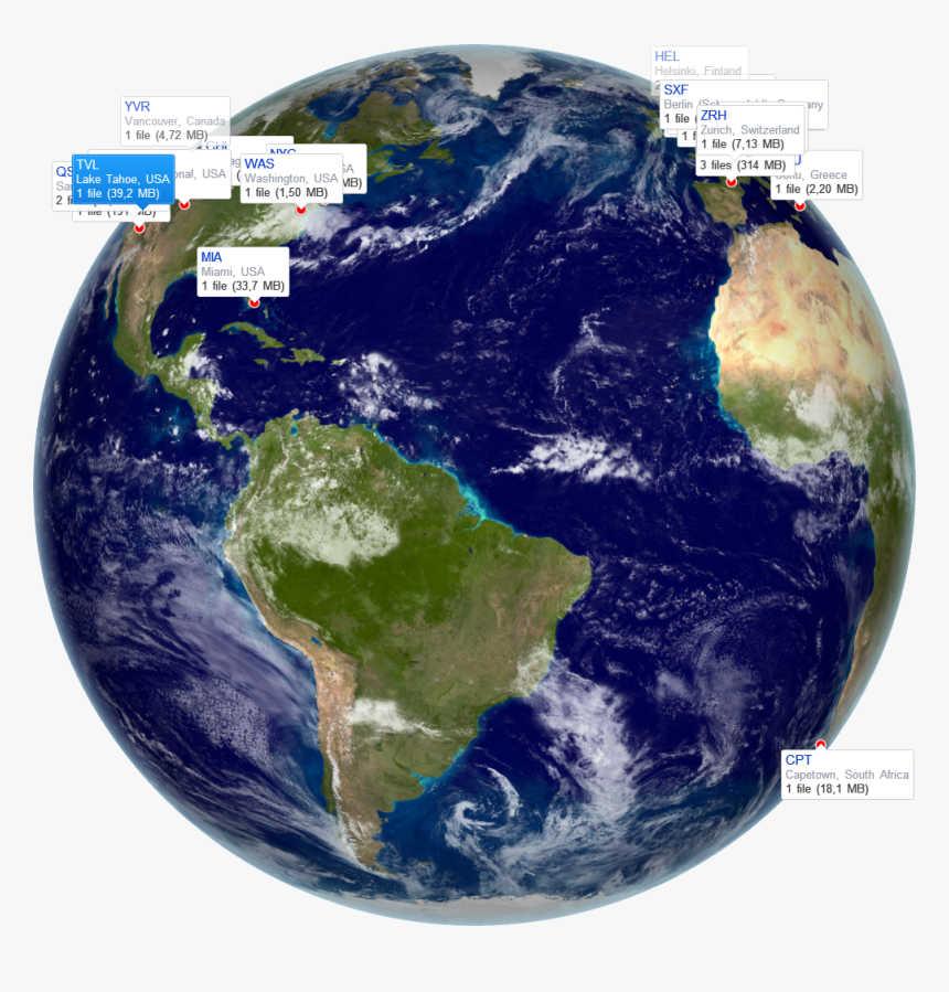 Transparent 3d Globe Png - Earth