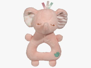 Douglas Baby Pink Elephant Rattle - Baby Rattle