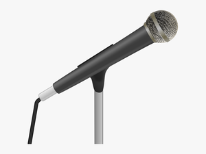 Speaker S Microphone Vector Drawing - Transparent Background Microphone Clipart