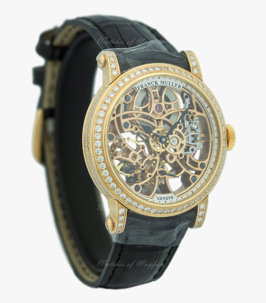 Franck Muller Round Skeleton Rose Gold &amp; Diamond 7039 - Analog Watch