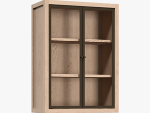 Coquo Radix White Oak Solid Wood Modular 2 Glass Doors