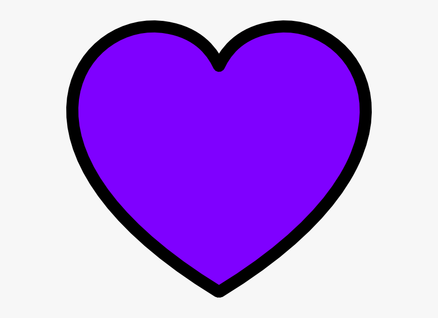Clip Art Black And White Download Heart Clip Art At - Purple Heart Clipart