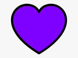 Clip Art Black And White Download Heart Clip Art At - Purple Heart Clipart