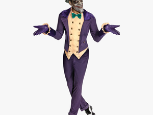 Clip Art Transparent Stock Adult Arkham Halloweenie - Arkham City Joker Costume