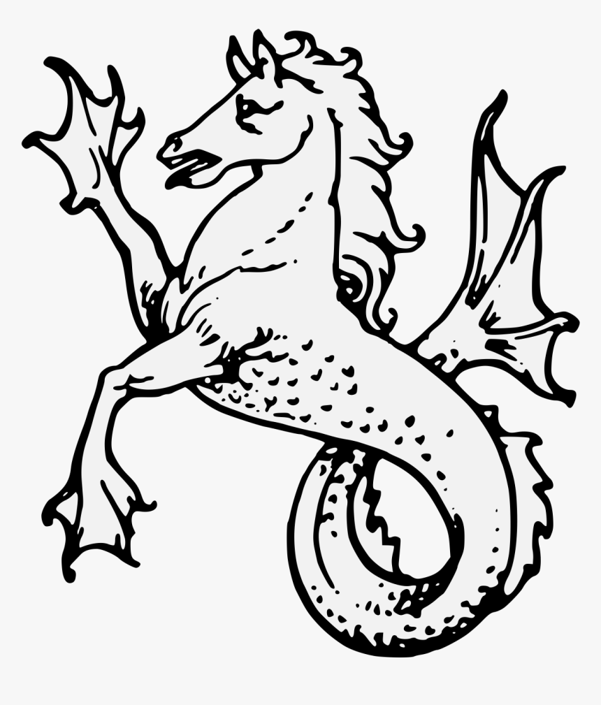 Heraldic Seahorse