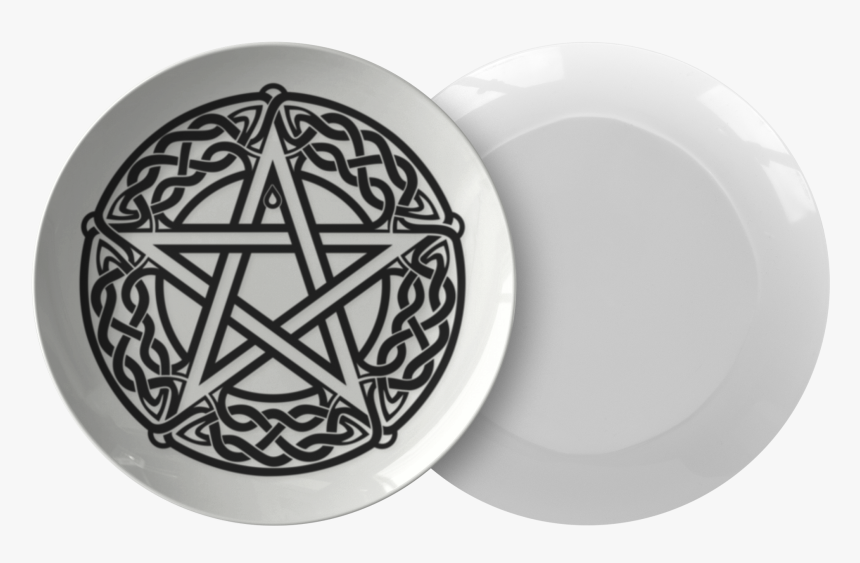 Wicca Pentacle Plate - Celtic Pentacle Design