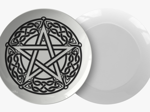 Wicca Pentacle Plate - Celtic Pentacle Design