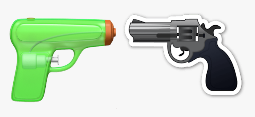 Pistol Vs Gun - Gun Emoji Transp