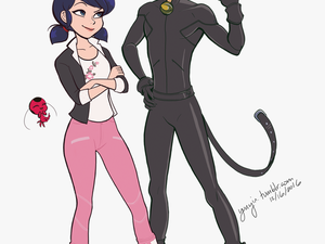 Chat Noir And Marinette Drawing