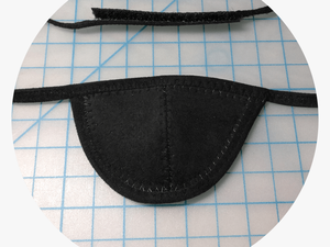 Black Custom Right Eye Patch - Leather