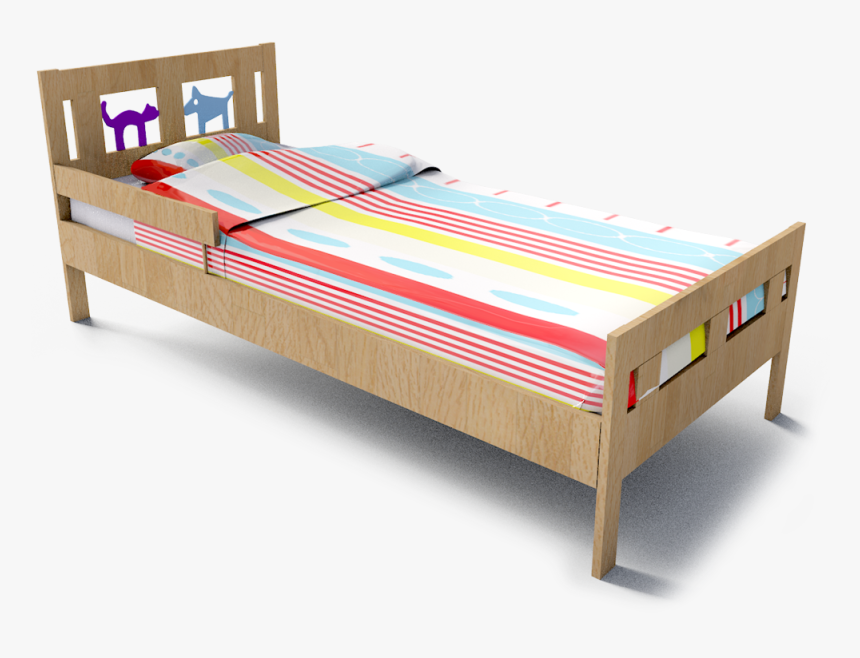 Kritter Bed Frame And Guard Rail3d View 
 Class Mw - Toddler Bed Png