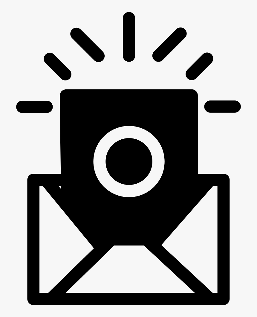 Open Envelope With Surprise - Surprise On Line Icon