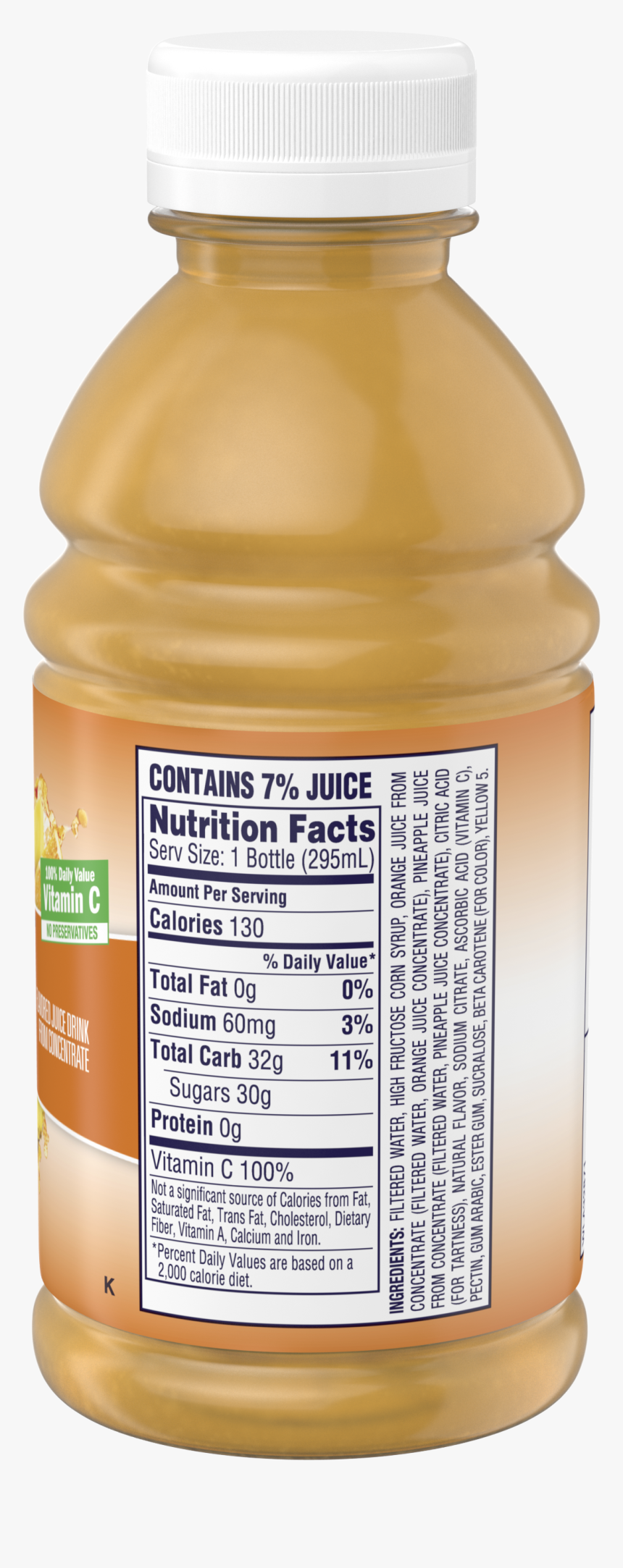 Ingredients Drink Label Nutrition Facts Png Ingredients - Plastic Bottle