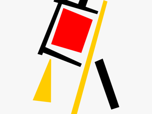 Vector Illustration Of Visual Arts Artist S Easel With