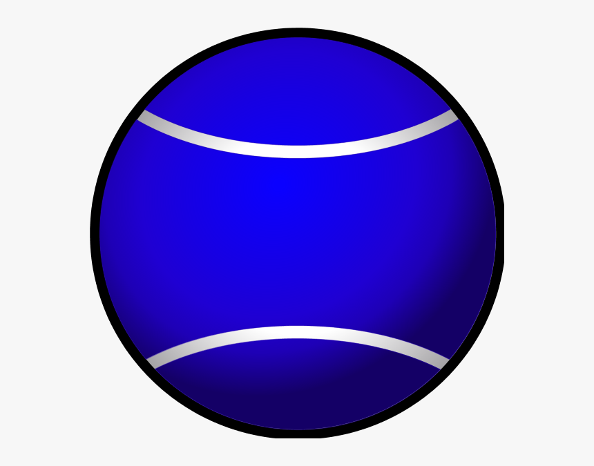 Tennis Ball Simple Vector Clip Art - Blue Tennis Ball Clip Art