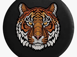 Transparent Tiger Stripes Clipart - Tiger Mosaic