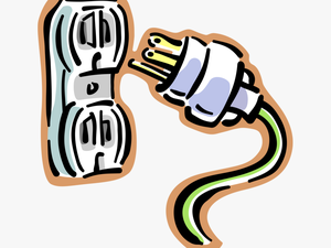 Vector Illustration Of North American 110 Volts Electrical - Clip Art