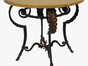 Viyet Wrought Iron Round Pied Dining Table - Coffee Table