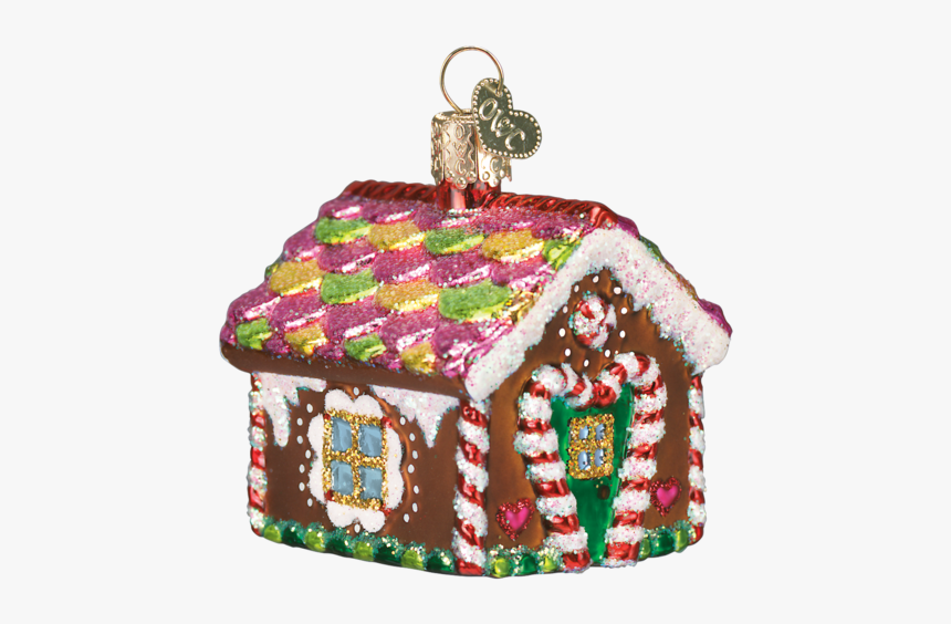 Gingerbread House Christmas Ornament - Glass Gingerbread House Ornament