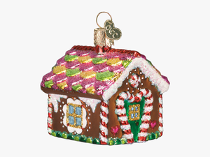Gingerbread House Christmas Ornament - Glass Gingerbread House Ornament