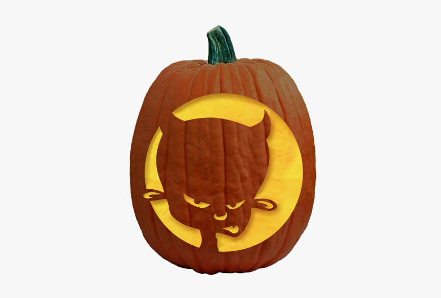 Clip Art Grumpy Pumpkin Face - P