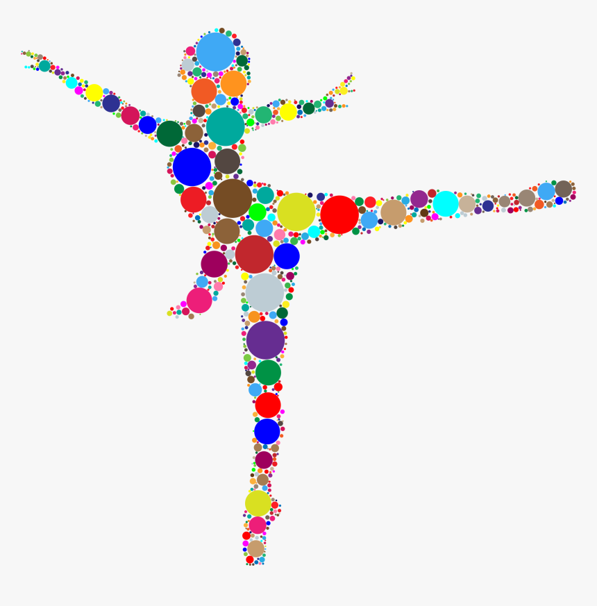 Colorful Ballet Dancer Circles Clip Arts - Clipart Colorful Dancers