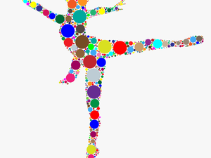 Colorful Ballet Dancer Circles Clip Arts - Clipart Colorful Dancers