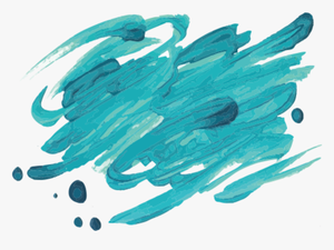 Ftestickers Watercolor Inkbrush Brushstrokes Teal Blue - Sport Definition
