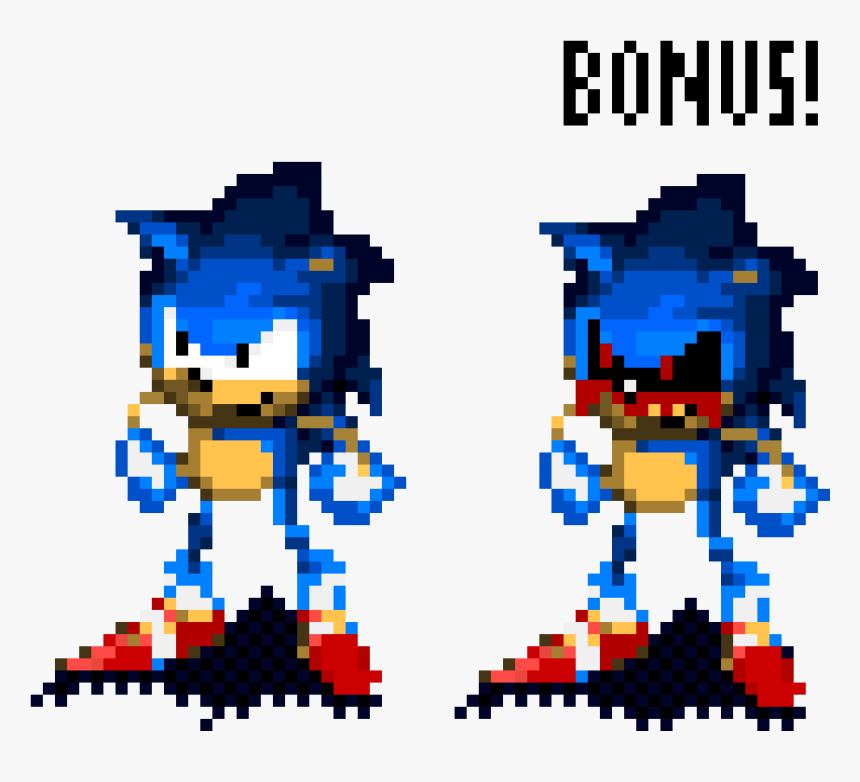 Transparent Bonus Clip Art - Pixel Sonic The Hedgehog