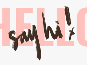 Say Hi Holly Medway Photography - Calligraphy