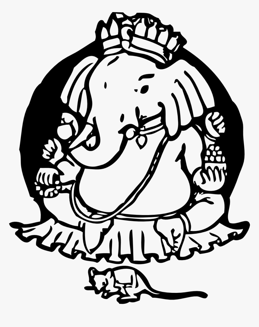 Elephant And Mouse Black White L