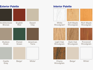 Colors And Woodgrain Options - Vinyl Window With Wood Color Interior