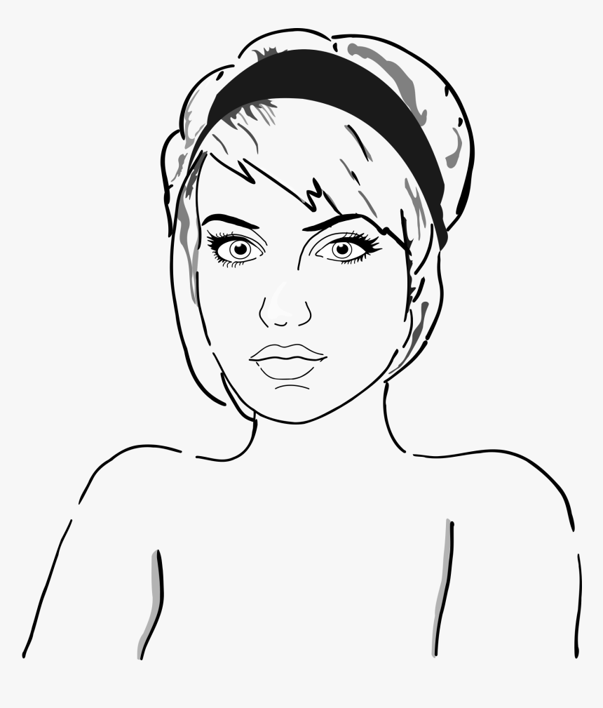 Sexy Face Woman Drawing