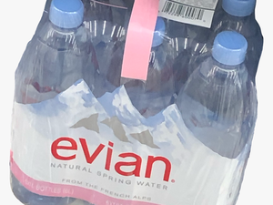#evian #water #food #drink #aesthetic #pink #blue #png - Bottled Water