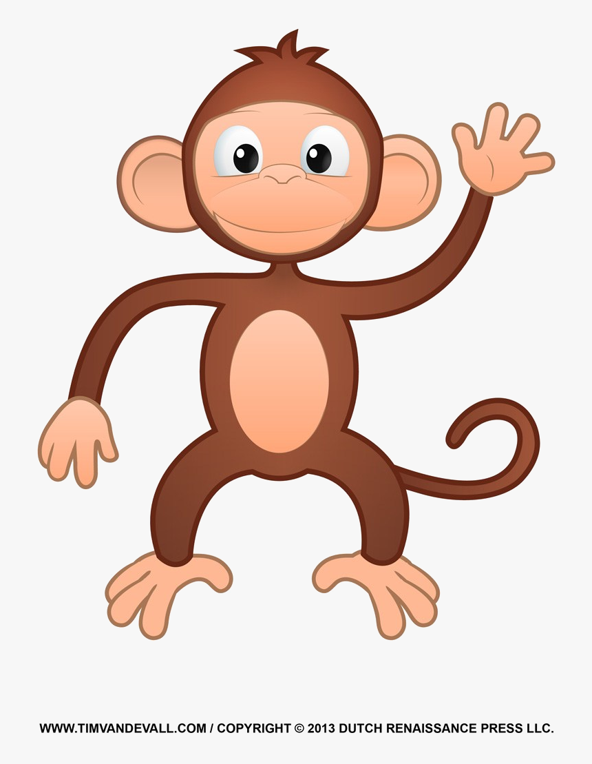 Monkey Printable Clipart Coloring Pages Cartoon Crafts - Monkey Clipart