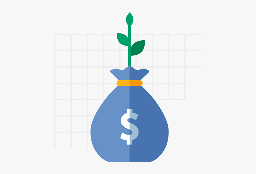 Plant Growing Out Of Money Bag -