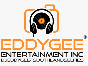 Eddy Gee Entertainment Logo Photo Booth Rental - Headphones