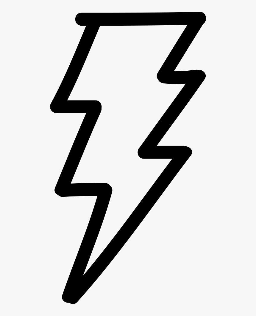 Thunder Bolt Hand Drawn Outline - Icon